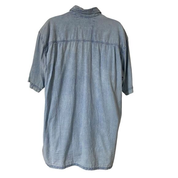 Scully Shirt Mens Extra Large XL Blue Chambray Relaxed Distressed Farthest Point - Picture 4 of 6